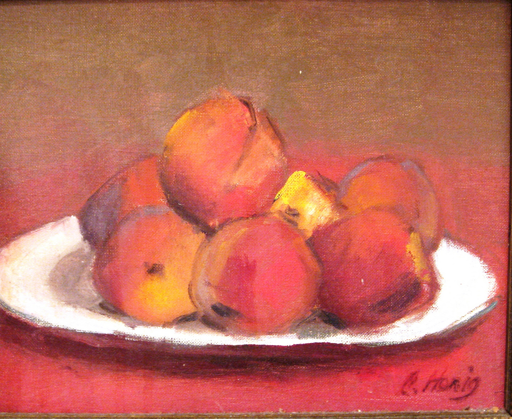 Celia Honig painting of peaches